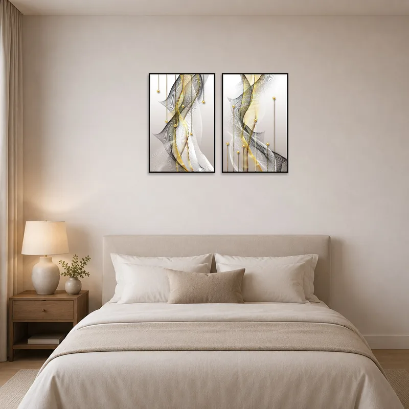 Elegant lines set a sophisticated tone in a chic bedroom.