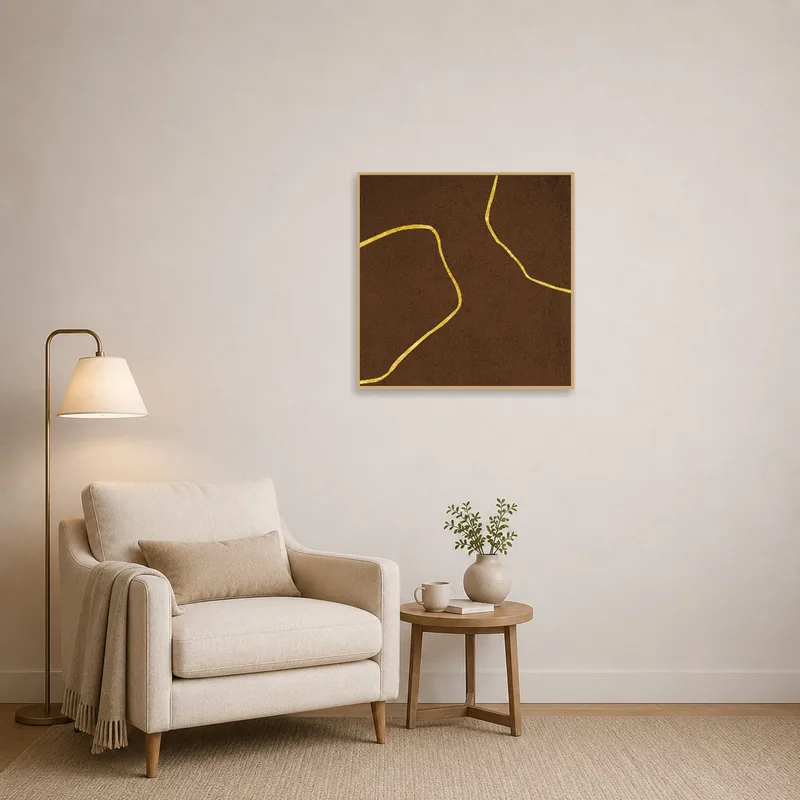 Elegant print brings warmth to a cozy reading corner with a plush armchair.