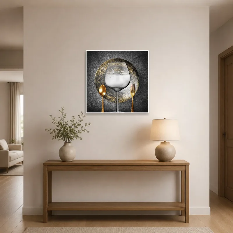 Elegant still life art welcomes guests in the entrance hall.