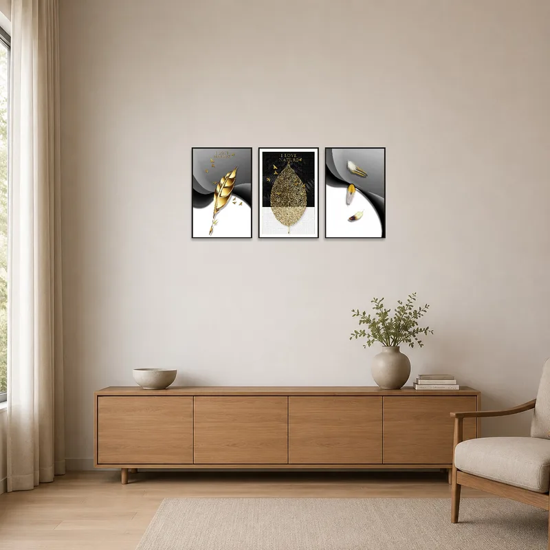 The nature-inspired set enhances a minimalist room with its clean lines and calming tones.