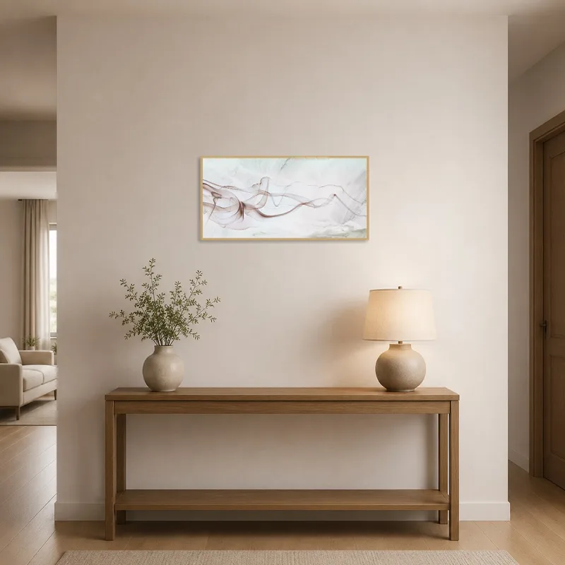 Ethereal smoke design creates an inviting entrance hall ambience.