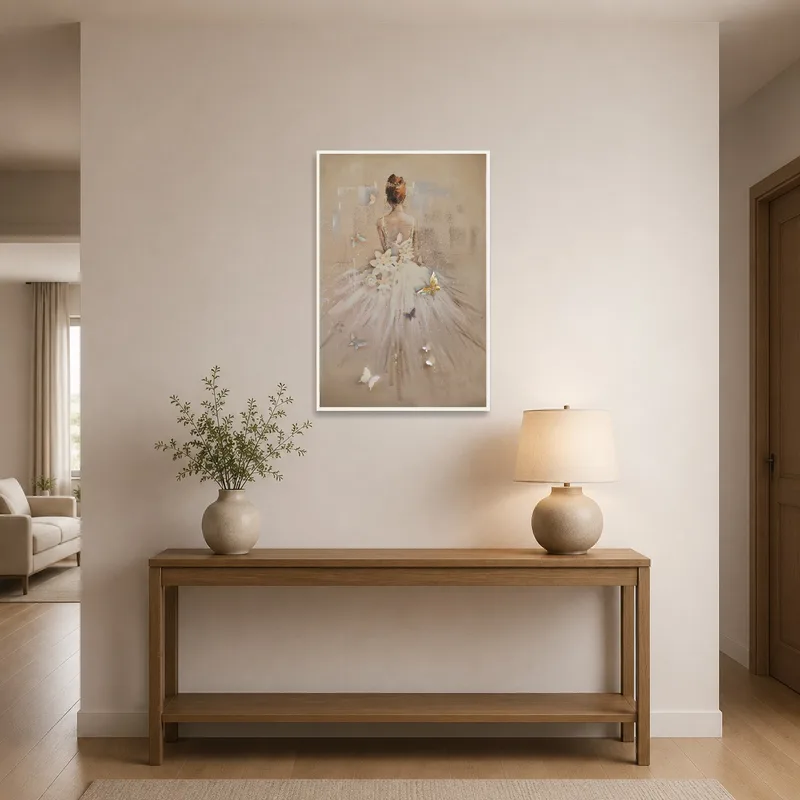 Ballet dancer art welcomes guests in the entrance hall.