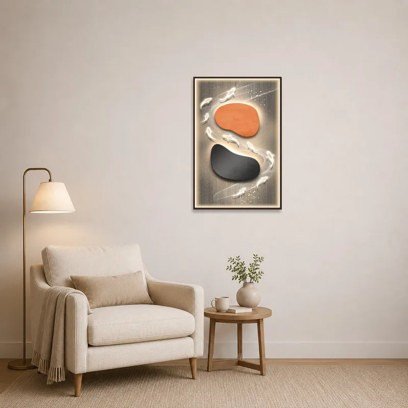 Koi Serenity adding tranquility to a quiet reading corner.