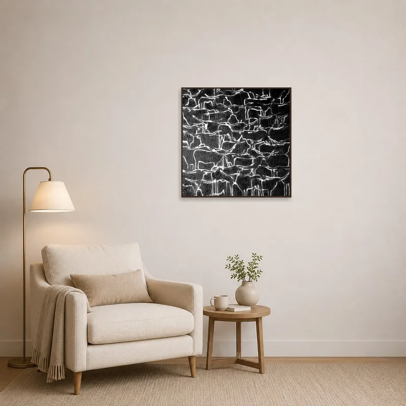 Monochrome animal art adds interest to the cozy reading corner.