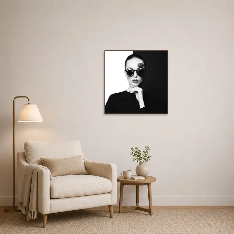 Elegant art of sunglasses enriching a cozy reading corner.