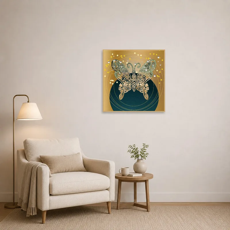 Displayed in a reading corner, the piece adds a touch of elegance.