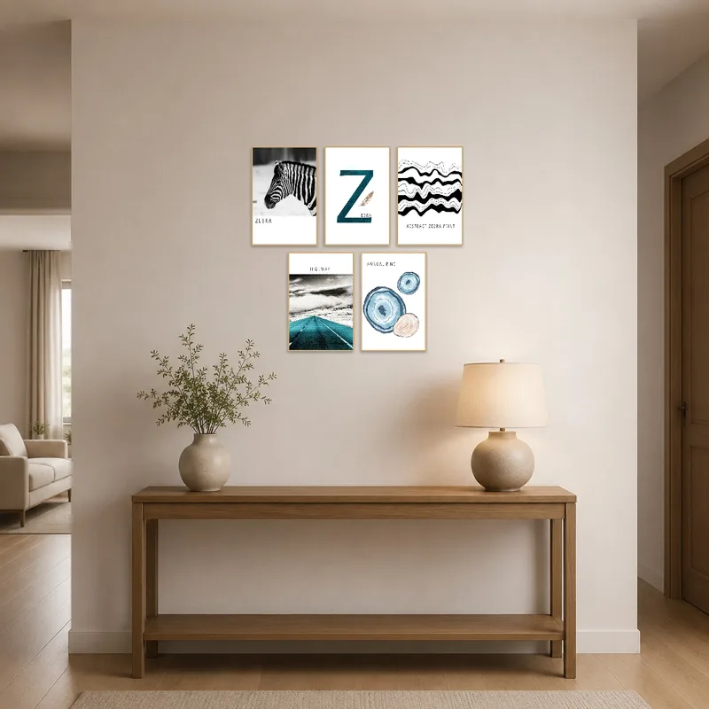Zebra collection welcomes guests with a bold look in the entrance hall.